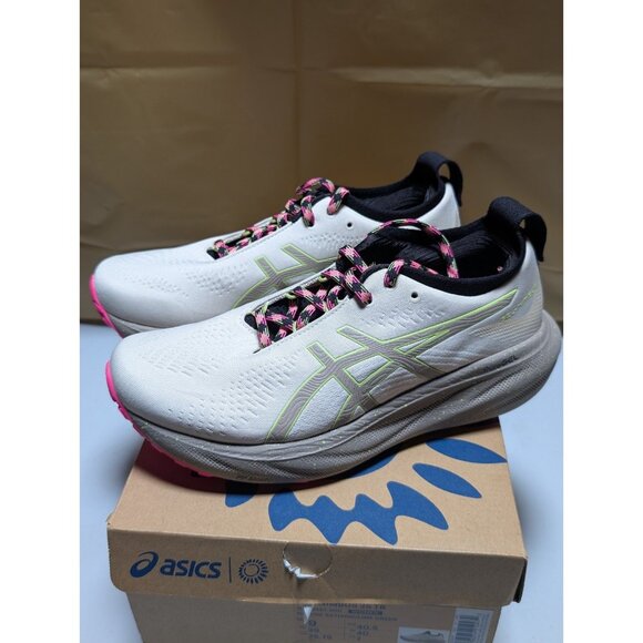 ASICS Gel-Nimbus 25 TR Women Nature Bathing Lime Green Running Shoes Sz 9 - Picture 3 of 15